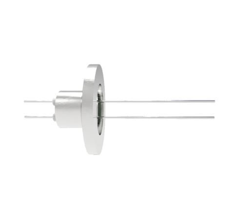 2 Pin, 0.032 Inch Diameter Nickel Conductors, 2kV, 5 Amp Feedthrough on ISO KF16 Quick Flange