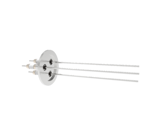 0.094 Conductor Diameter 3 Pin 10kV 16.5 Amp Nickel Conductor in a KF40