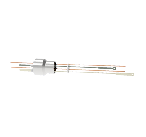 Thermocouple, Type K, 1 Pair, With Spade Plug and Two 0.050 Copper Leads, 3kV, 27 Amp, Weld In