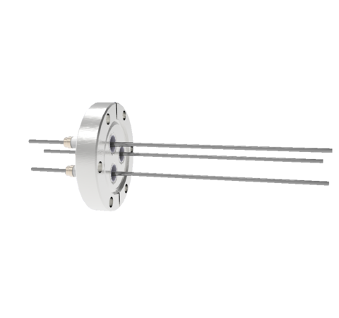 0.094 Conductor Diameter 3 Pin 5kV 28 Amp Molybdenum Conductor in a CF2.75