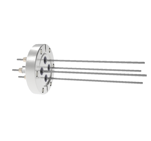 0.094 Conductor Diameter 4 Pin 10kV 28 Amp Molybdenum Conductor in a CF2.75
