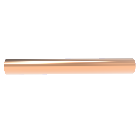 0.750 Inch Diameter, 6.0 Inch Long, Copper Pinch Off Tube, No Fittings