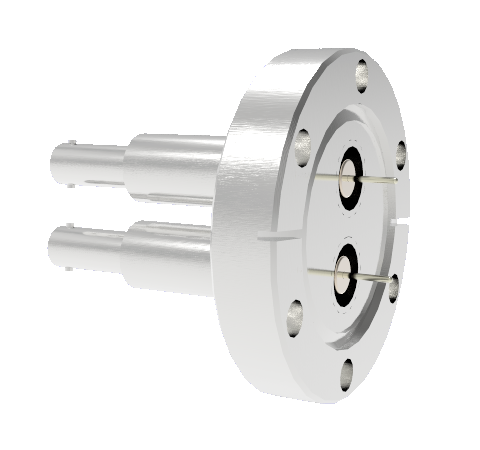 SHV Grounded Shield Recessed 10kV 8.2 Amp 0.051 Nickel Conductor 2 each CF2.75 Flange Without Plug