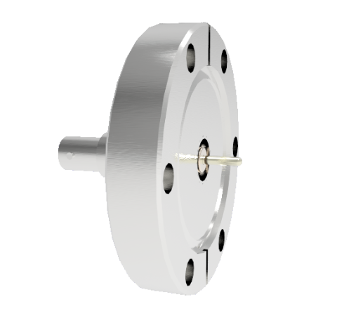 SHV Grounded Shield Recessed 5kV 10 Amp 0.094 Nickel Conductor CF2.75 Flange Without Plug
