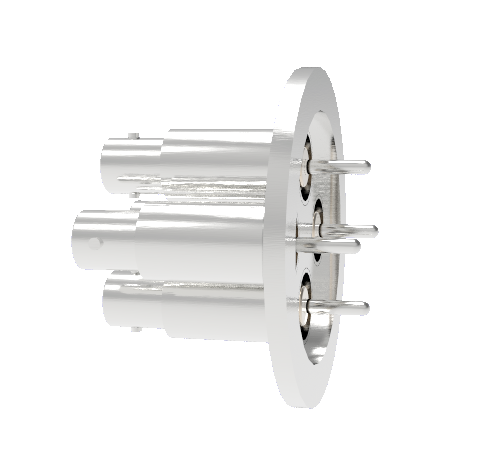 BNC Grounded Shield Recessed 500V 3.6 Amp 0.094 304 Stn. Stl. Conductor 4 each KF40 Without Plug