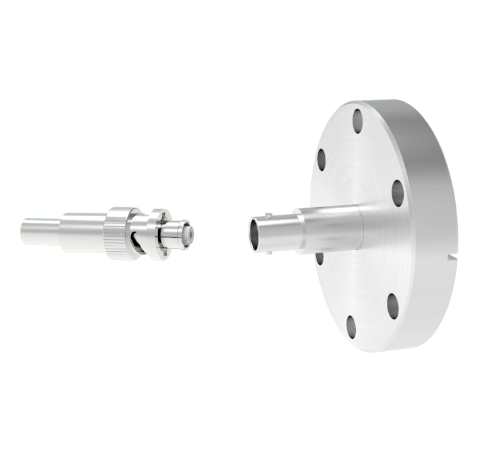 SHV Grounded Shield Recessed 5kV 10 Amp 0.094 Nickel Conductor CF2.75 Flange With Plug
