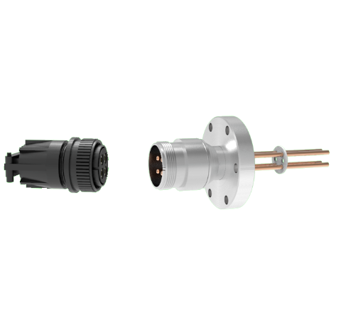 4 Pin, 69 Amp Circular Connector, 700V, Copper with Silver Plating on Air Side in a CF2.75 With Plug