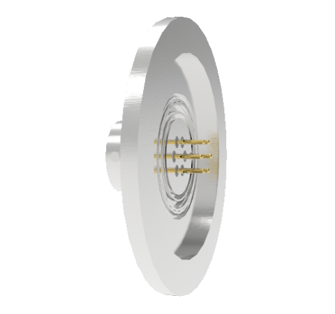 6 Pin 26482 Circular 1kV 5 Amp 0.040 Stn. Stl. Gold Plated Conductor in a KF40 Without Plug