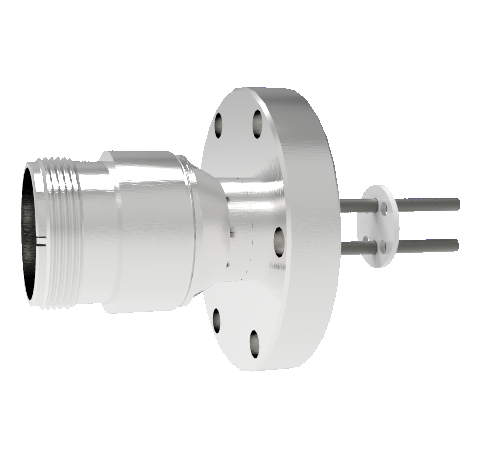 2 Pin 5015 Style Circular Connector, 700V, 25 Amp, Nickel Conductors in a CF2.75 Flange Without Plug
