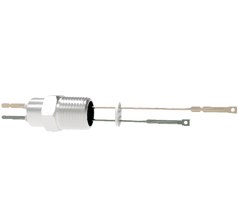 Thermocouple, Type J, 1 Pair in a NPT 1/2 Fitting With Spade Plug