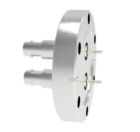 SHV Grounded Shield Recessed 5kV 10 Amp 0.094 Nickel Conductor 2 each CF2.75 Flange Without Plug