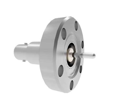 BNC Grounded Shield Recessed 500V 3.6 Amp 0.094 304 Stn. Stl. Conductor CF1.33 Flange Without Plug