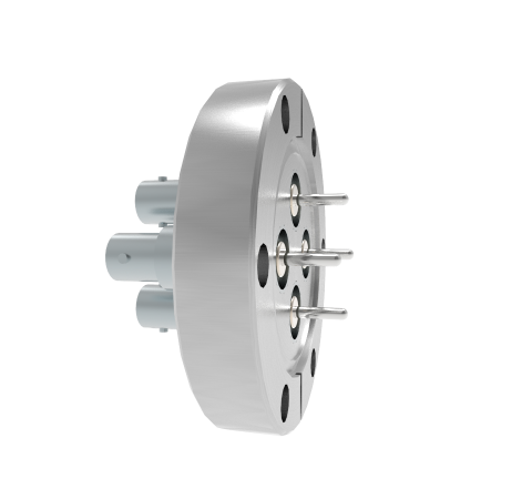 BNC Grounded Shield Recessed 500V 3.6 Amp 0.094 304 Stn. Stl. Conductor 4 each CF2.75 Without Plug