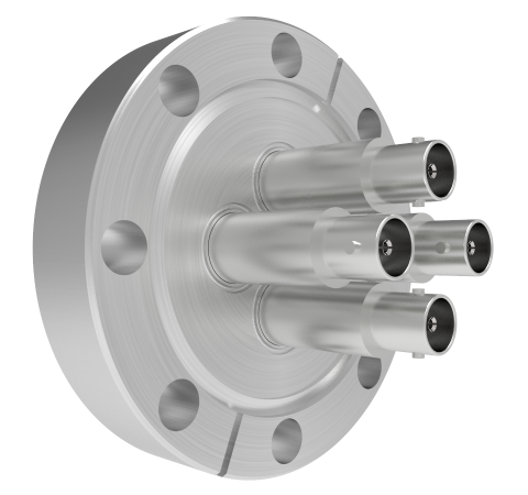 MHV Grounded Shield Recessed 5kV 3.6 Amp 4 each in a CF3.375 Flange Without Plug