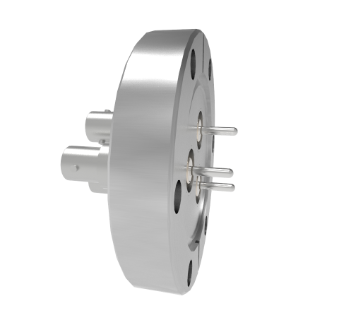 BNC Grounded Shield Recessed 500V 3.6 Amp 0.094 304 Stn. Stl. Conductor 3 each CF2.75 Without Plug