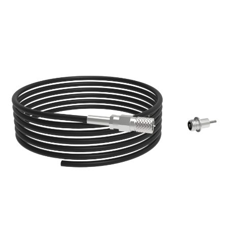 Microdot Feedthrough With Cable, 1kV, 2, Amp, 0.042 Inch Molybdenum Conductor, Weld In With Plug