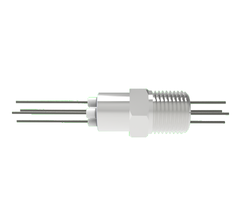0.050 Conductor Diameter 4 Pin 3kV 13.5 Amp Molybdenum Conductor in a NPT 1/2