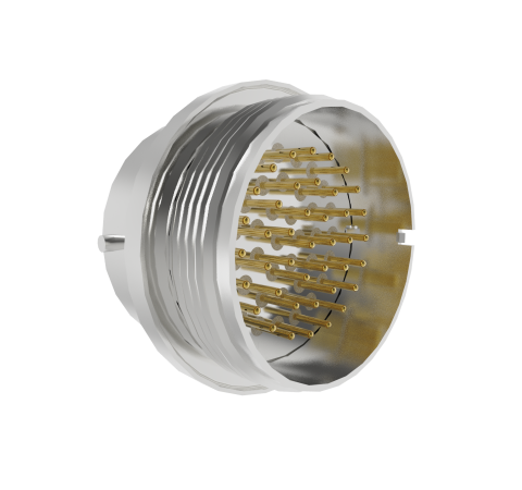 41 Pin Circular Connector, 26482 Series, 1kV, 3 Amp, Gold Plated Conductors, Double Ended, Weld in